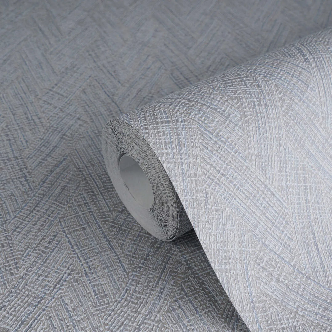 Neaustas tapetes ar smalku zigzaga rakstu tekstila izskatā - 3010615 AS Creation