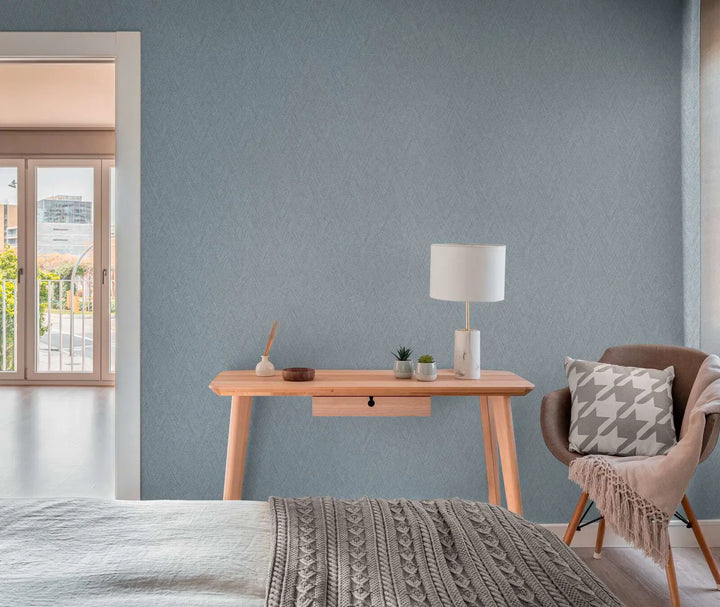 Neaustas tapetes ar smalku zigzaga rakstu tekstila izskatā - 3010615 AS Creation