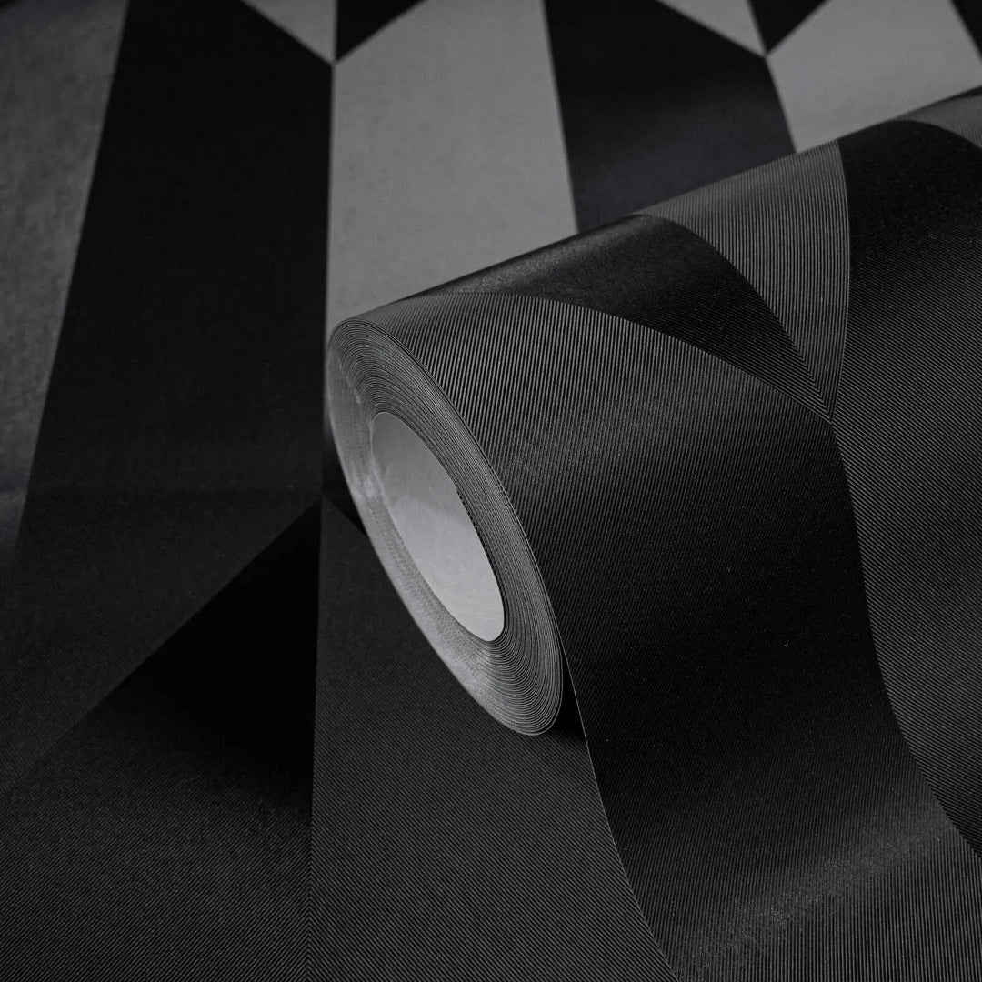 Neaustas tapetes ar spīdīgu mirdzumu un klasisku grafisko izskatu | melnā | 3010524 AS Creation