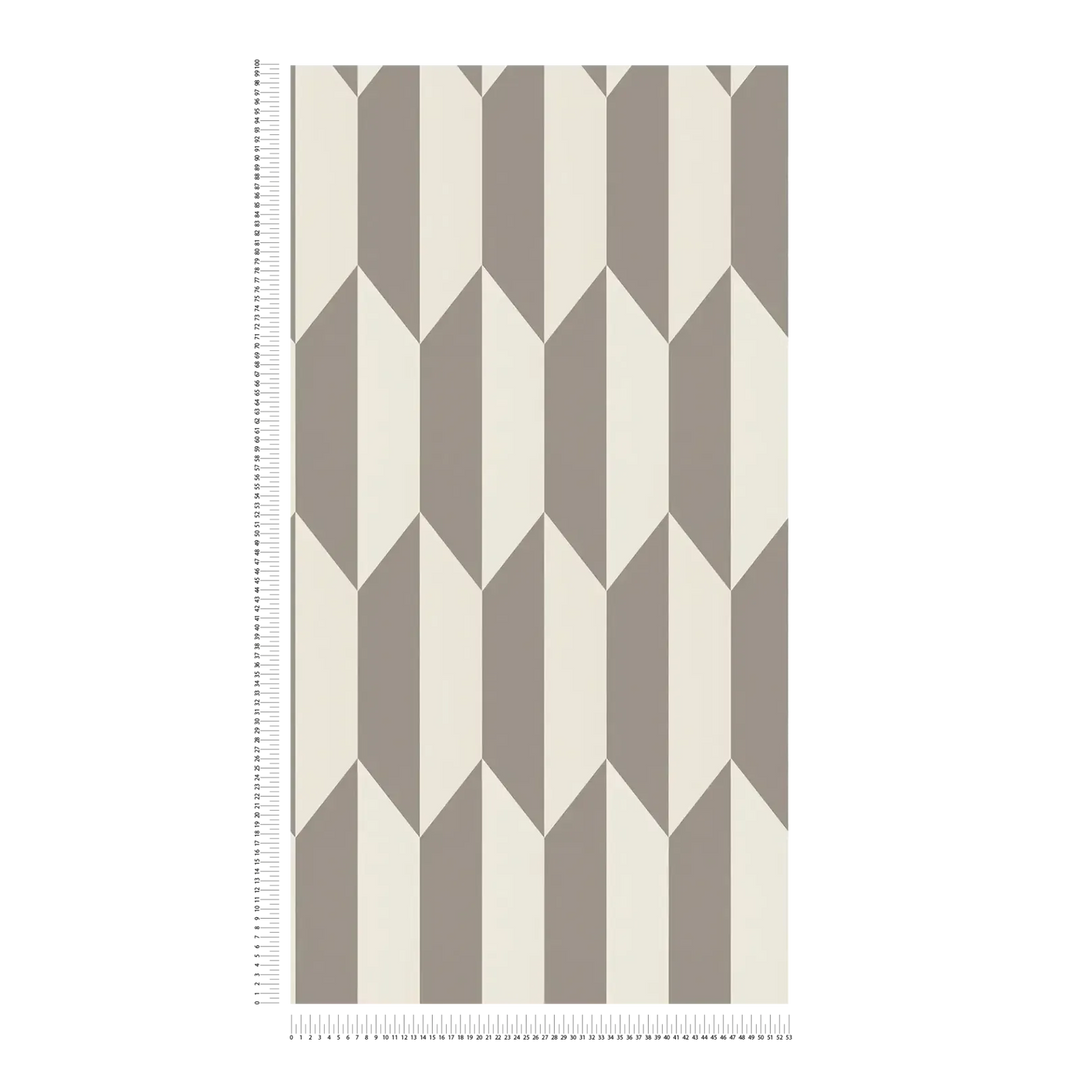 Neaustas tapetes ar spīdumu un grafisku rakstu | bēša, krēma | 3010517 AS Creation