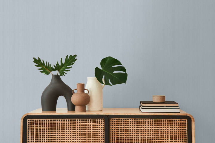 Neaustiniai tapetai baltai pilkos spalvos, vienspalviai su tekstūros efektu, 1350071