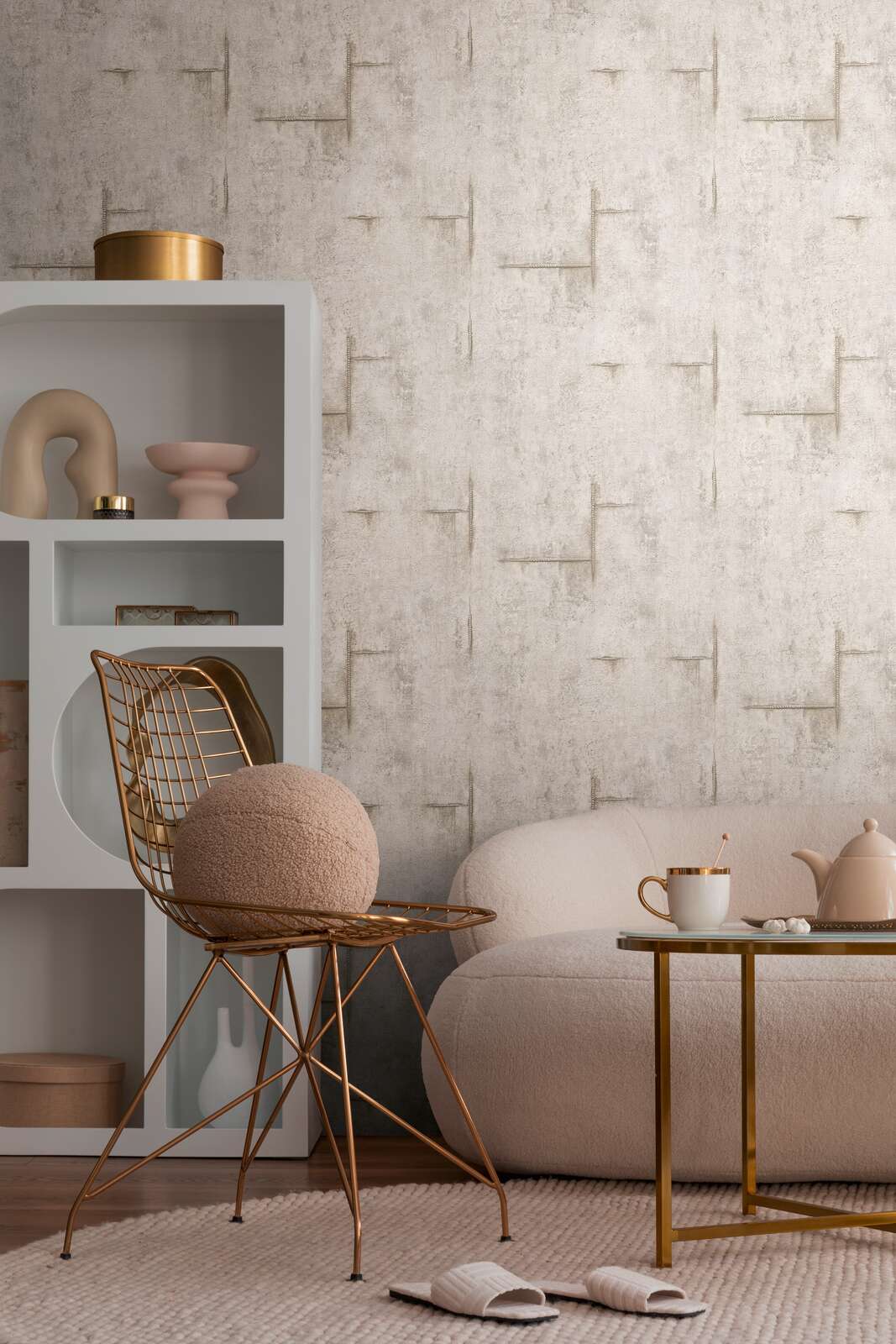 Neaustas tapetes urbāna loft stila izskatā ar dabisku tekstūru | 3010505 AS Creation