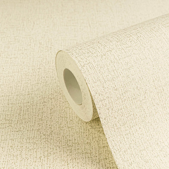 Neaustas vienkrāsainas tapetes ar smalku spīdīgu tekstūru | krēmkrāsa, zelta | 3010173 AS Creation