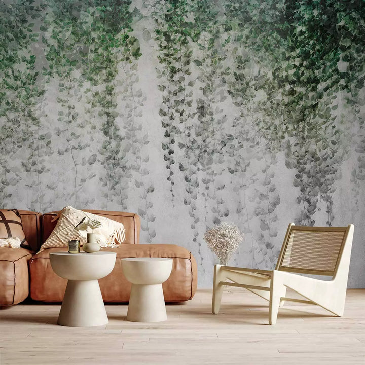 Valokuvatapetti - Kompositio, jossa on tummaa murattia seinällä, 143060