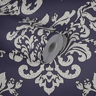 Ornamenta tapetes ar krekinga efektu violetos toņos, 1232667 AS Creation