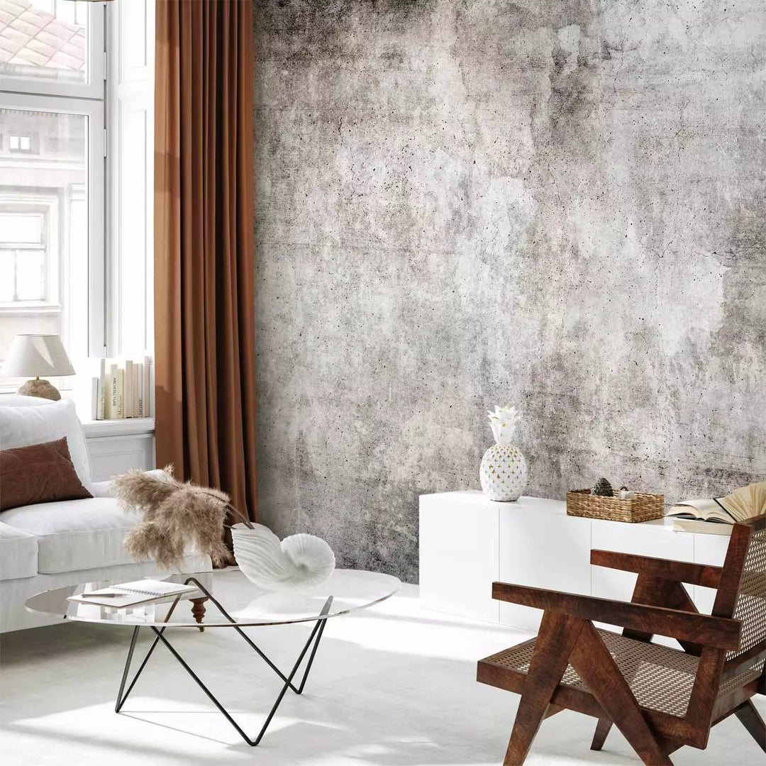 Wall Murals - abstraction in gray shades with concrete texture, 143239