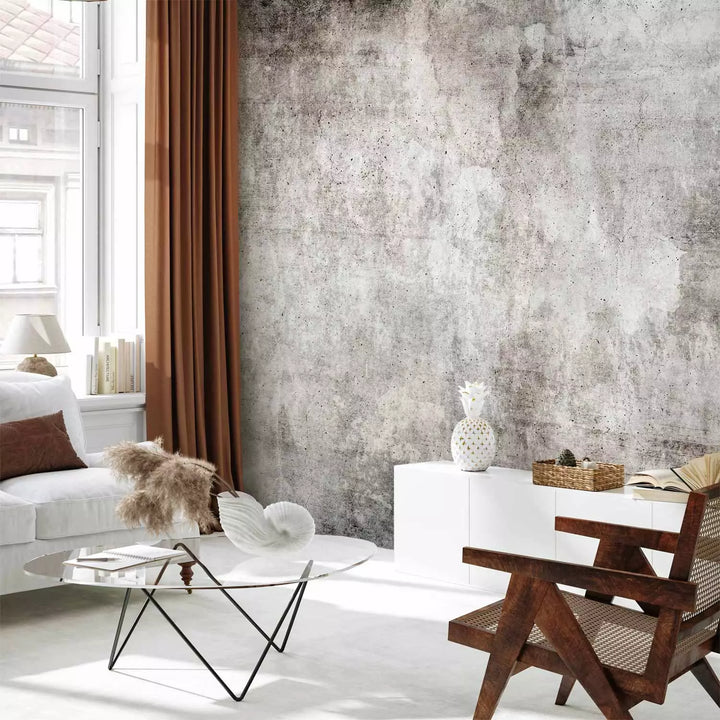 Wall Murals - abstraction in gray shades with concrete texture, 143239
