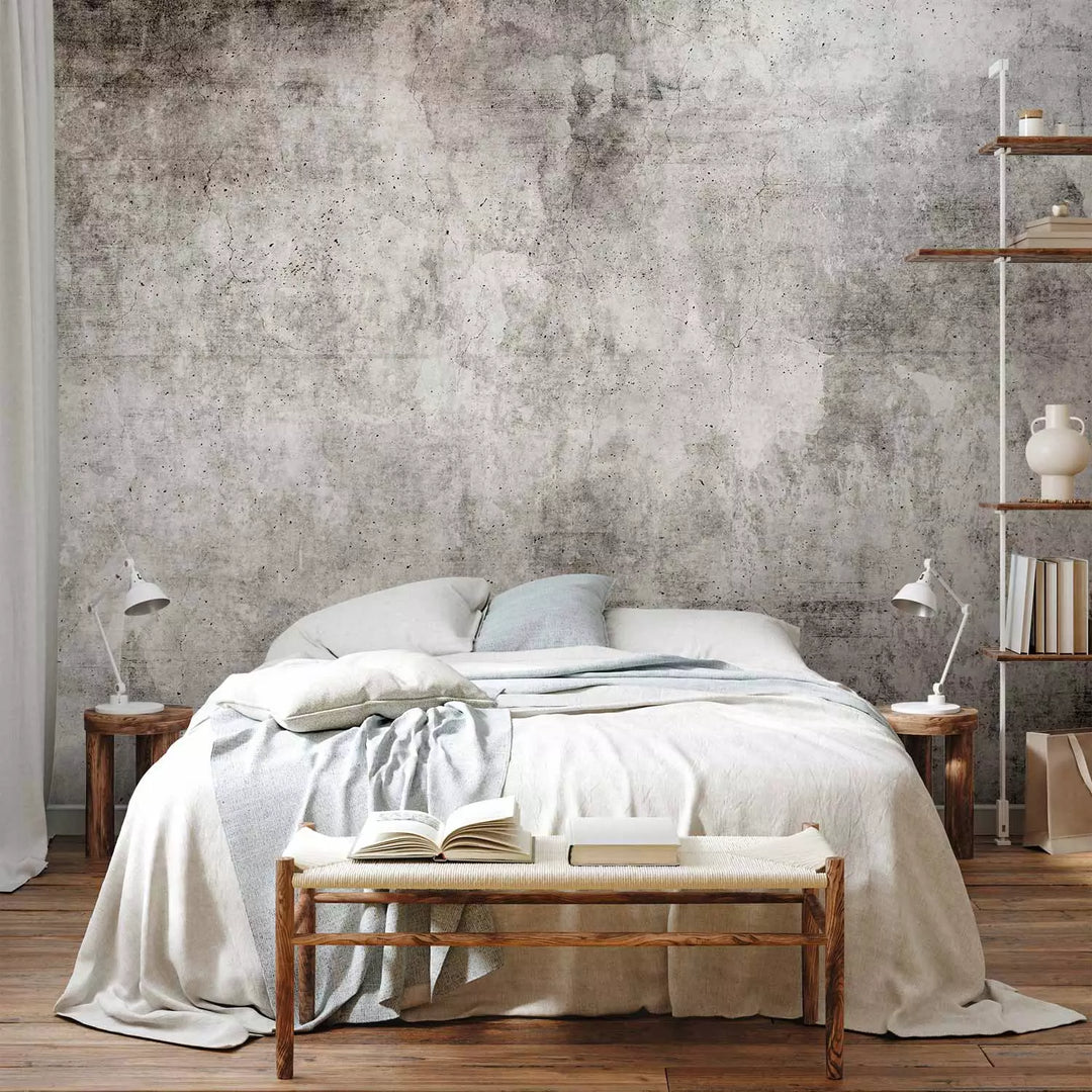 Wall Murals - abstraction in gray shades with concrete texture, 143239