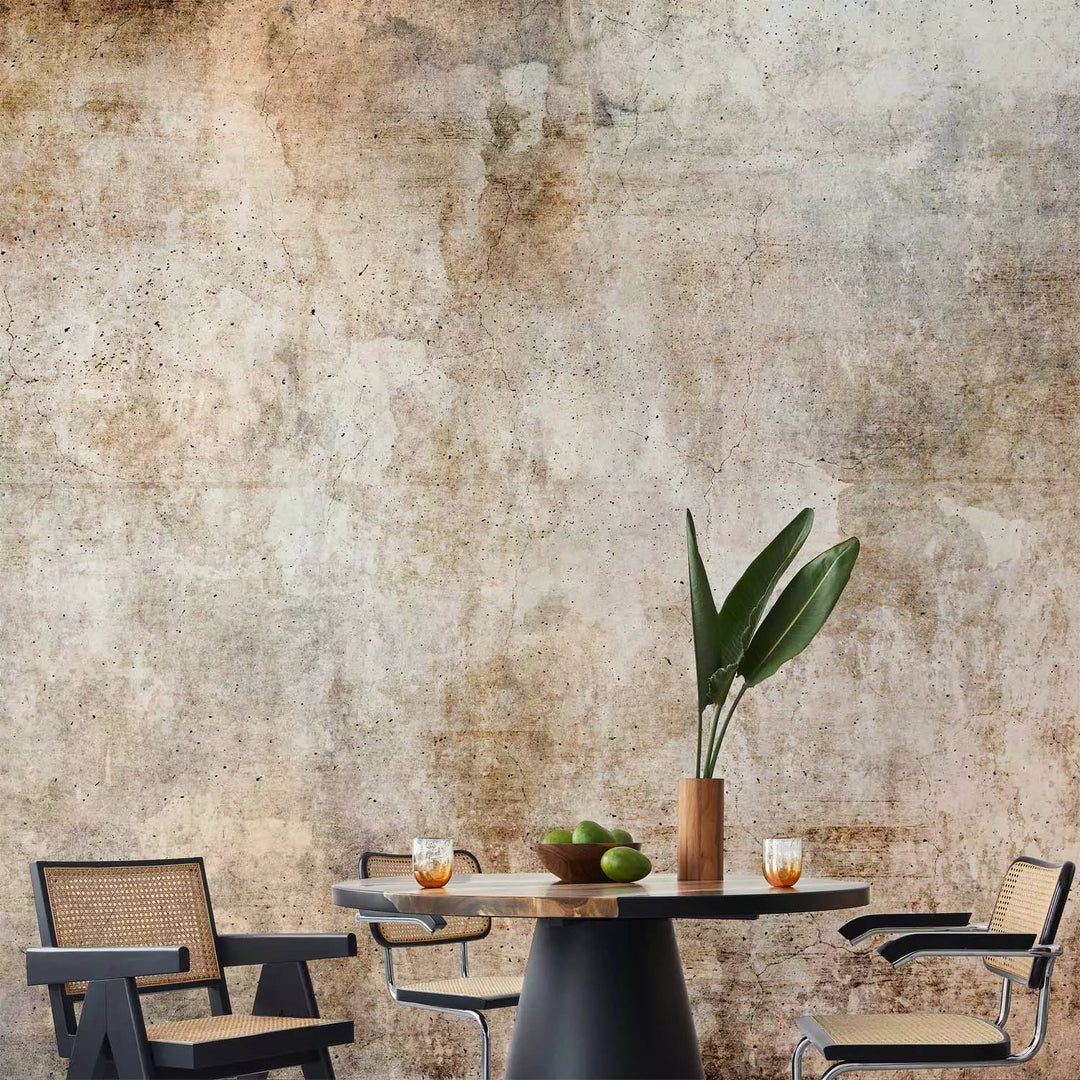 Wall Murals - rust texture - abstraction in pastel brown shades, 143237