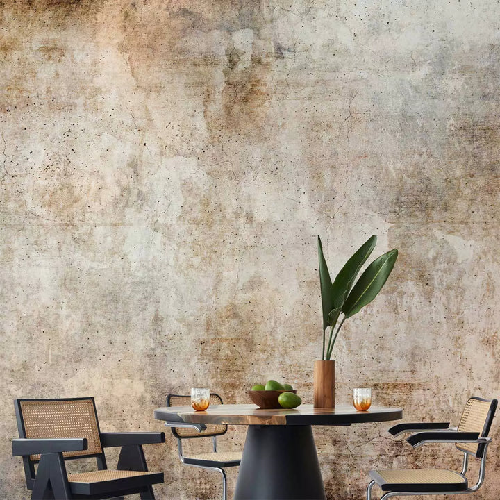 Wall Murals - rust texture - abstraction in pastel brown shades, 143237