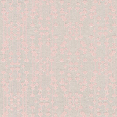 Retro tapetes, matētas ar spīduma efektu: bēšā un rozā, 1271050 AS Creation