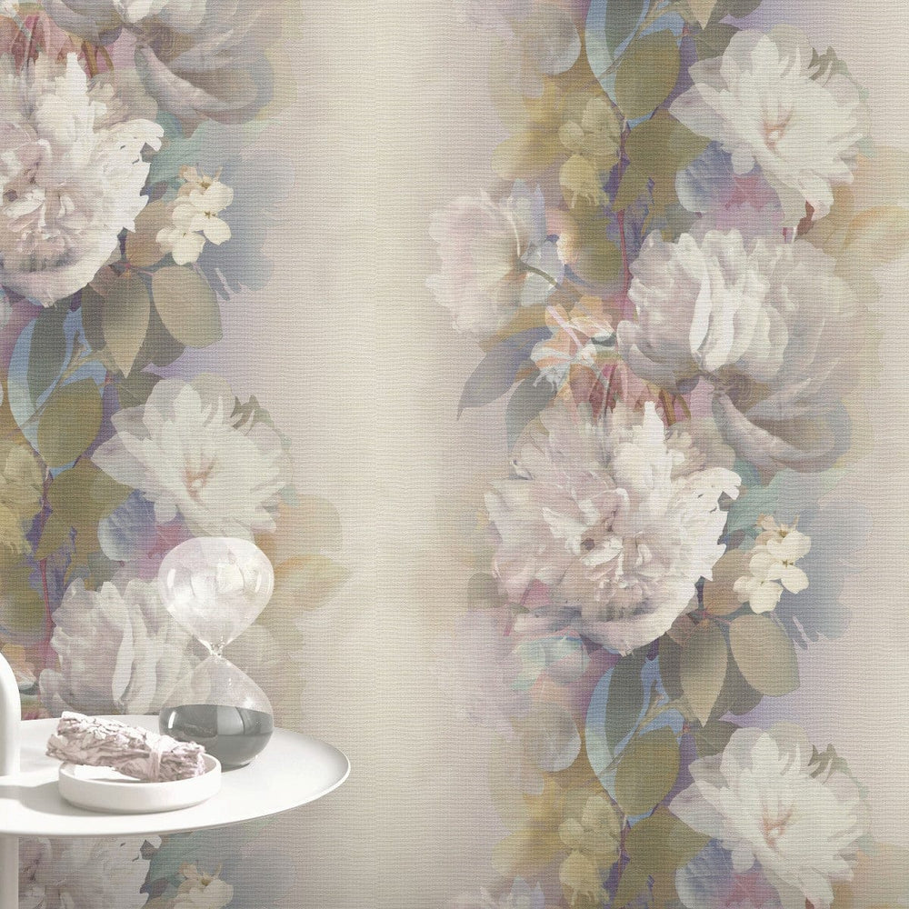 ERISMANN tapetes 4005255: Ziedi, rozā/violeta Erismann