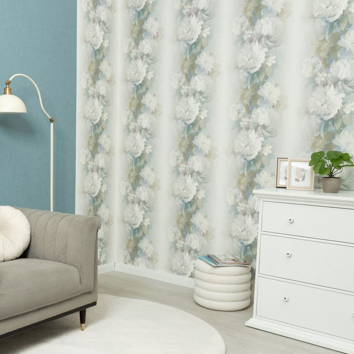 ERISMANN tapetes 4005254: Ziedi, zaļš/zils/balts Erismann