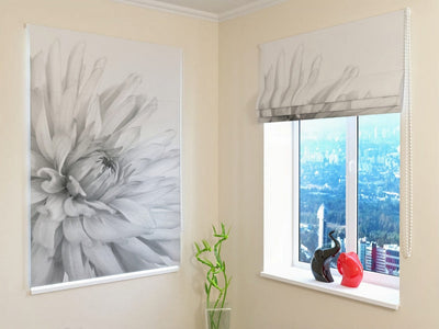 Roman blinds for a peaceful atmosphere - gray dahlia - all dimensions on walletenshop.lv