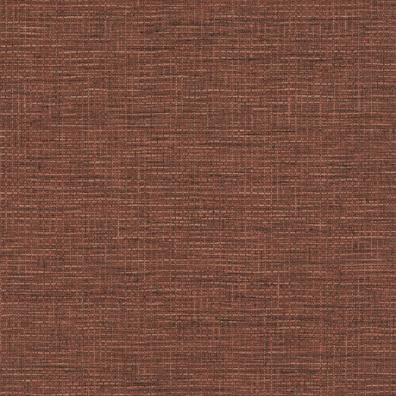 Sarkanas tapetes ar rafijas rakstu un auduma izskatu, 1360367 AS Creation