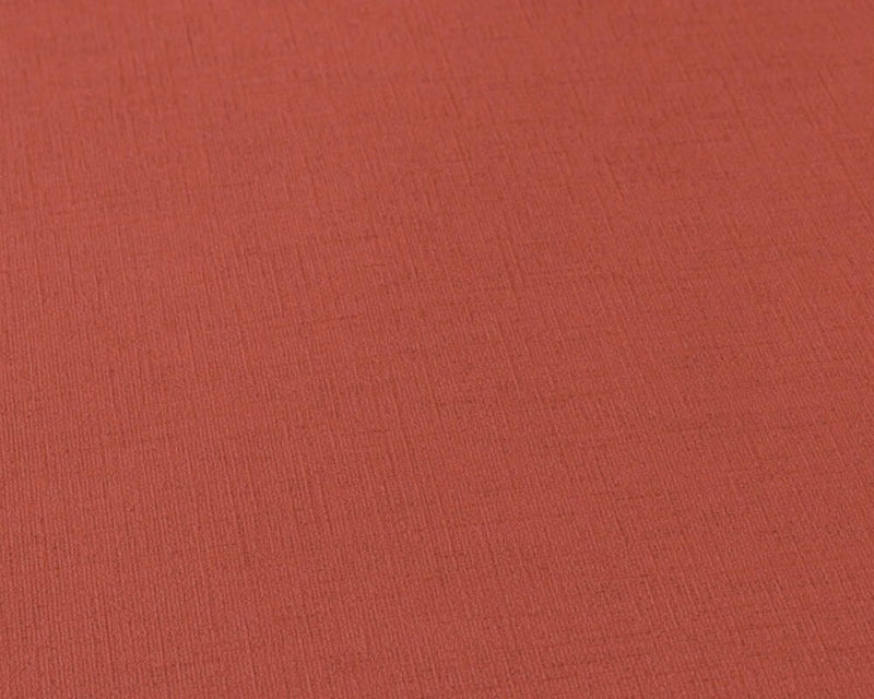 Sarkanas vienkrāsainas tapetes ar tekstila reljefa struktūru, 1326111 AS Creation