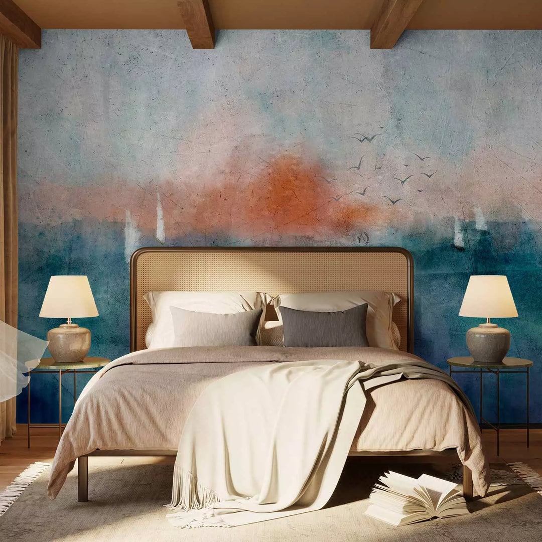 Fototapetes ar abstrakta ainavu akvareļu stilā, 135481