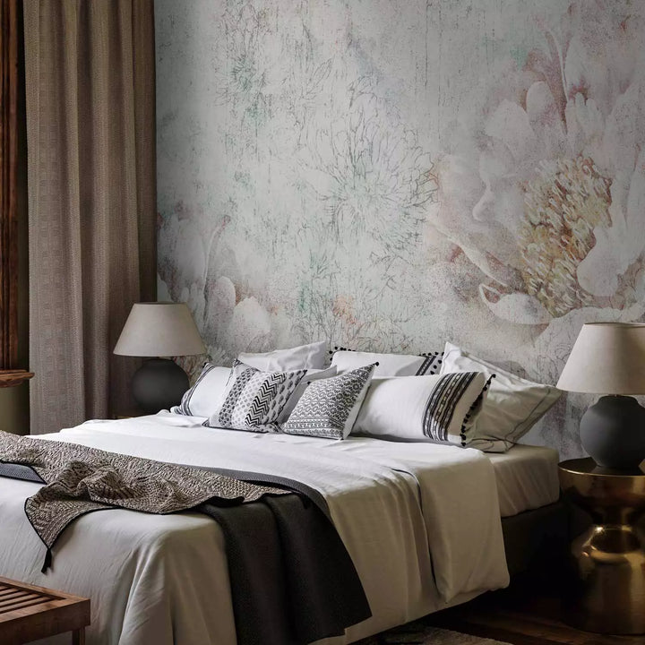 Fototapetes ar abstrakta ziediem - Zīda ziedi, 142700