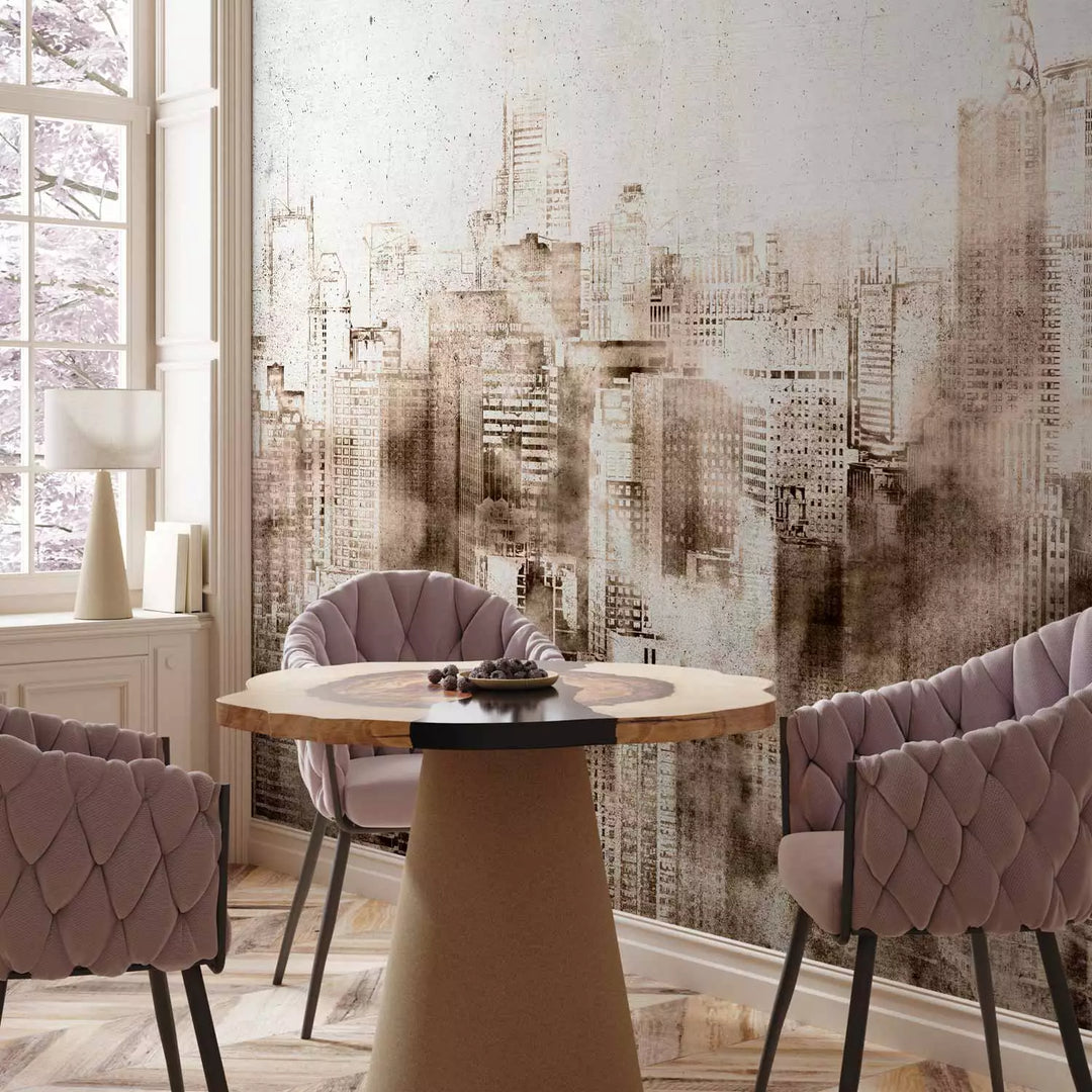 Fototapetes - Abstrakts motīvs ar lielpilsētas arhitektūru, 137240