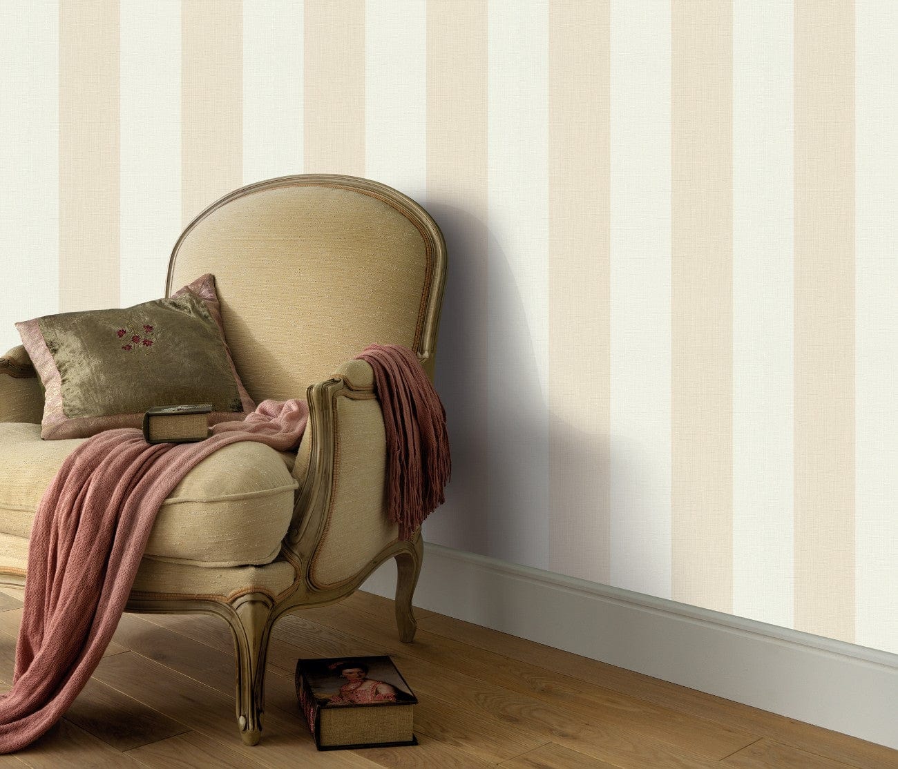 Lētas strīpainas tapetes bēšā krāsā, ERISMANN 2332142✅ Ir noliktavā Erismann