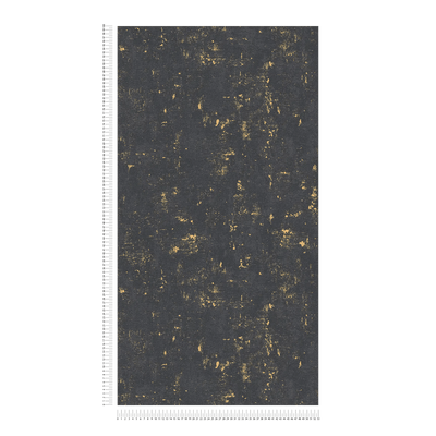 Strukturētas melnas tapetes ar zelta elementiem, 702576 ✅ Ir noliktavā AS Creation