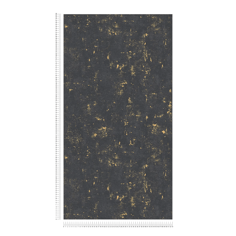 Strukturētas melnas tapetes ar zelta elementiem, 702576 ✅ Ir noliktavā AS Creation