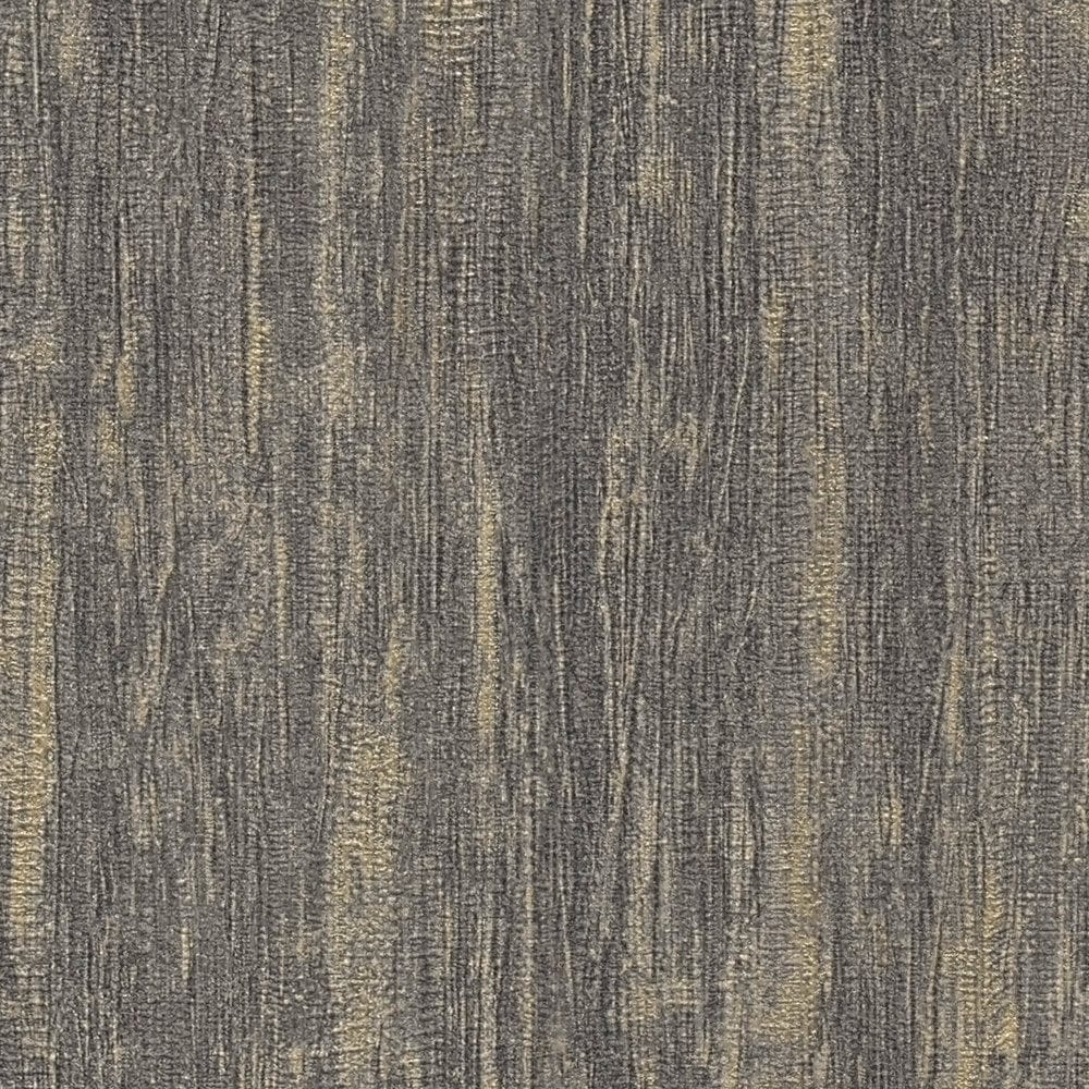 Strukturētas tapetes, nedaudz spīdīgas, melnā un zeltā krāsā, 395615 AS Creation