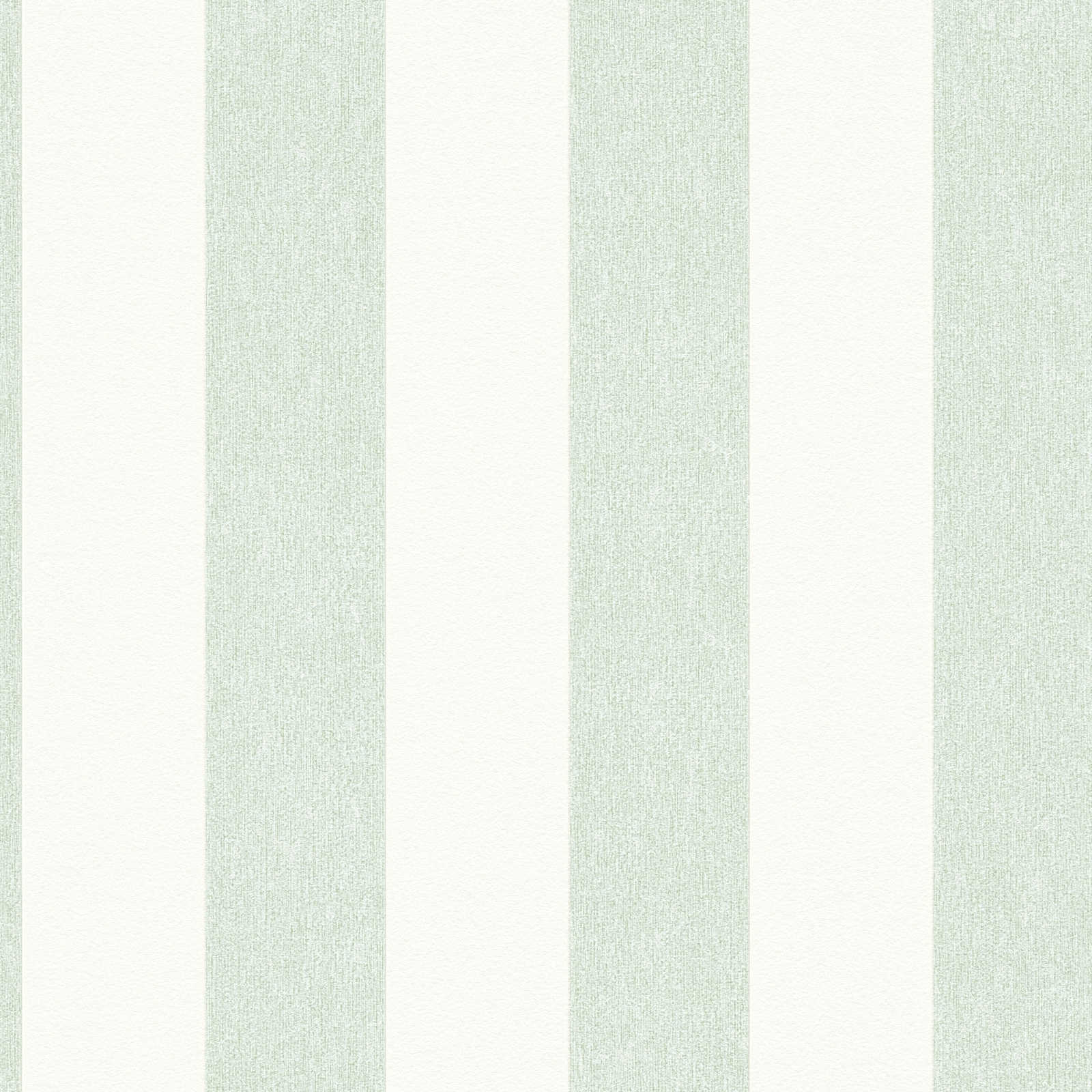 Svītrainas tapetes ar matētu virsmu: zaļā un baltā - AS 390292 AS Creation