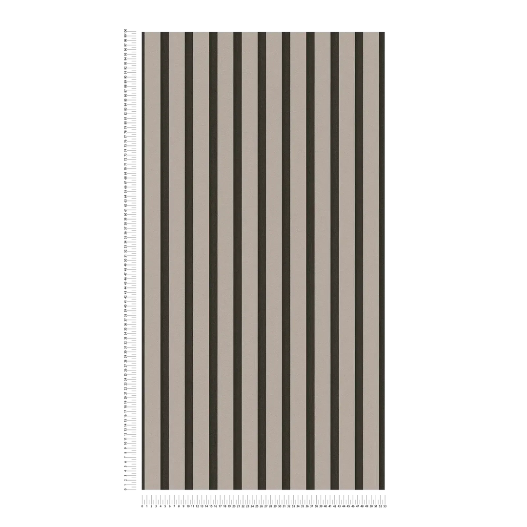 Svītrainas tapetes  ekskluzīvā trendā krāsā – taupe, melnā - 2777553 AS Creation