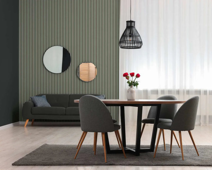 Svītrainas tapetes  ekskluzīvā trendā krāsā – zaļā, melnā - 2777552 AS Creation