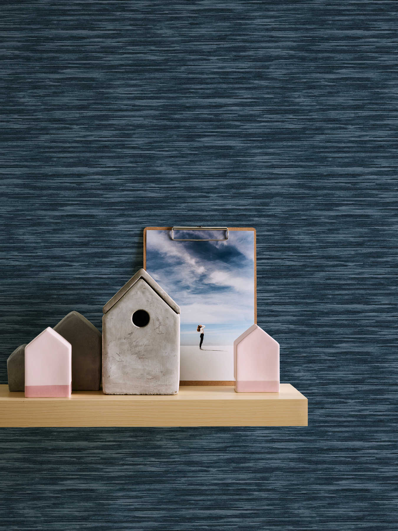 Flizelīna raibas tapetes ar krāsainu rakstu - zilā krāsā AS 375255 AS Creation