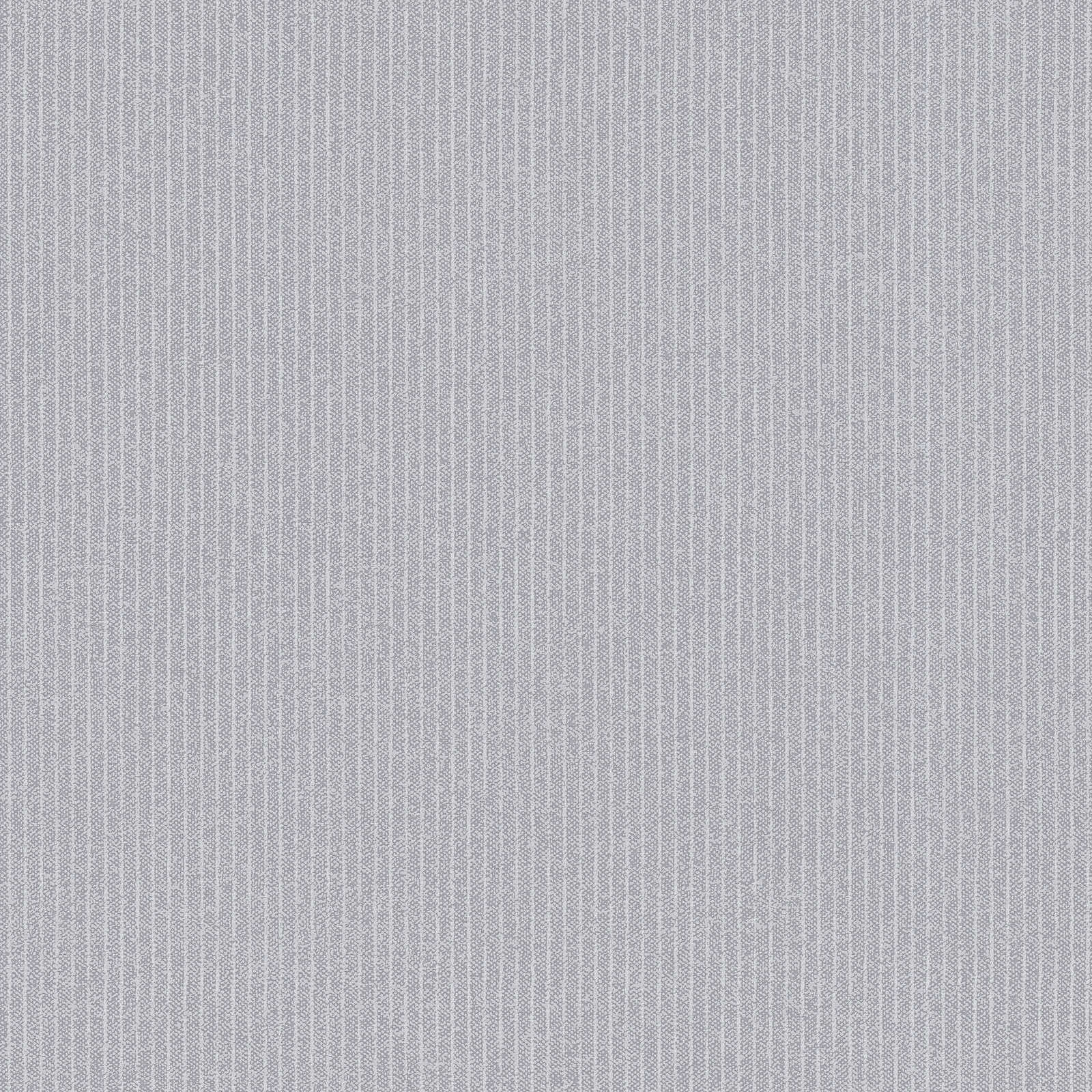 Pelēkas flizelīna tapetes ar šauram svītram un tekstila izskatu 375505 AS Creation