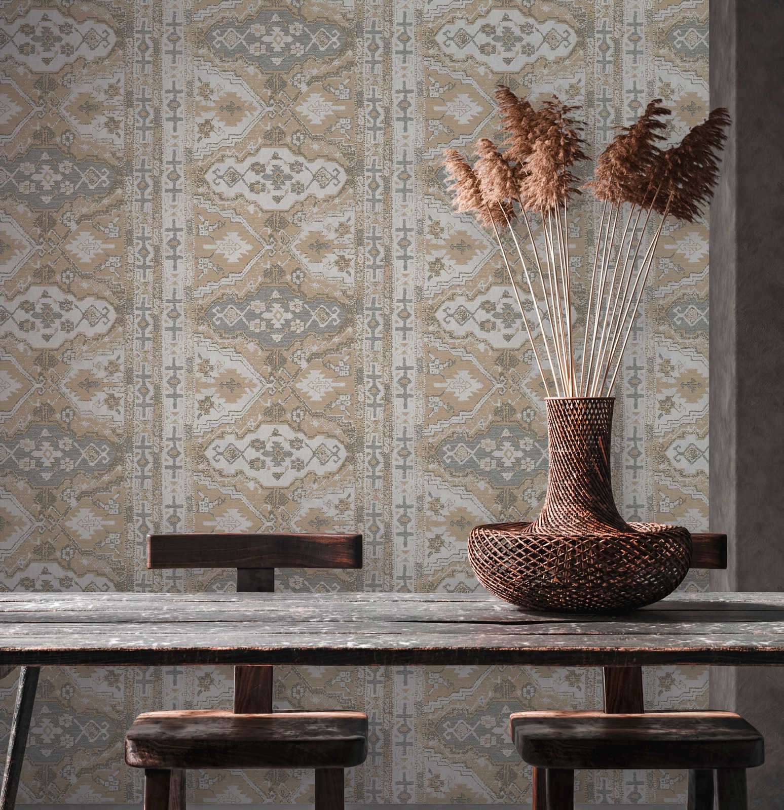 Tapetes ar austrumu dekoru bēšā krāsā AS Creation 37868-3 AS Creation