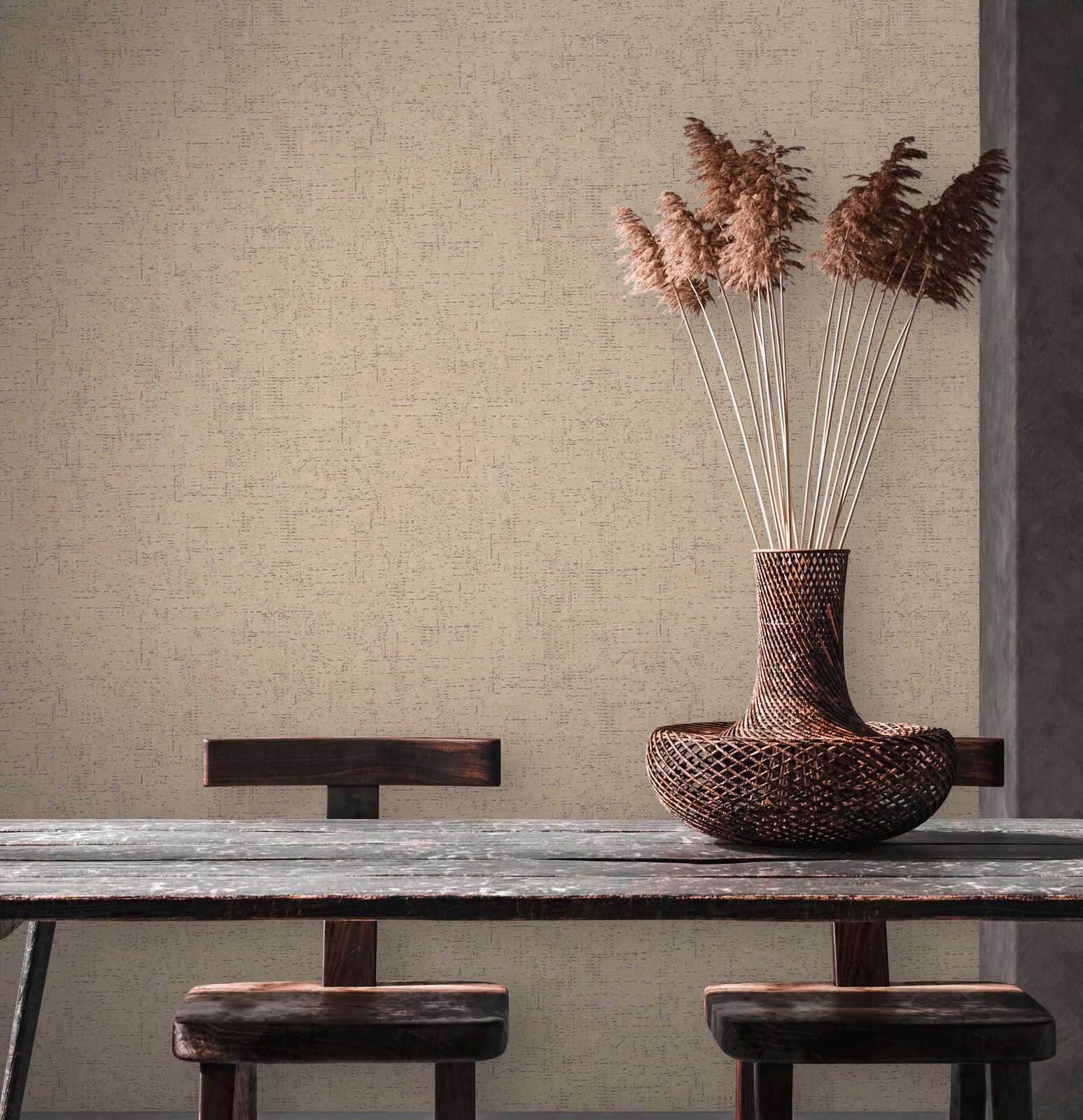 Tapetes ar ģipša struktūru brūnos toņos AS 379043 AS Creation