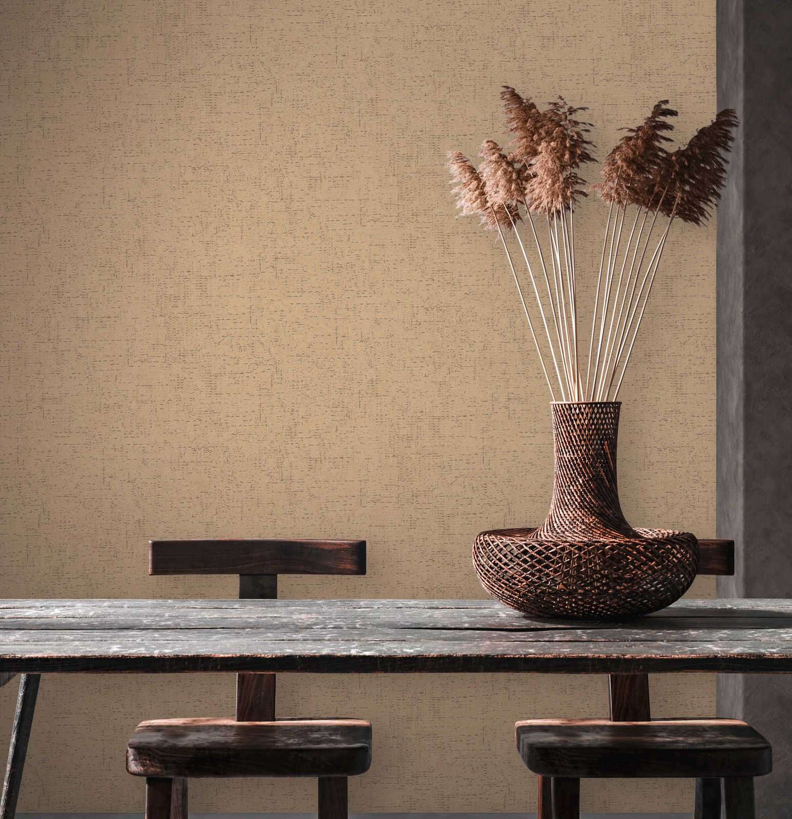 Tapetes ar ģipša struktūru brūnos un bēšos toņos AS 379044 AS Creation