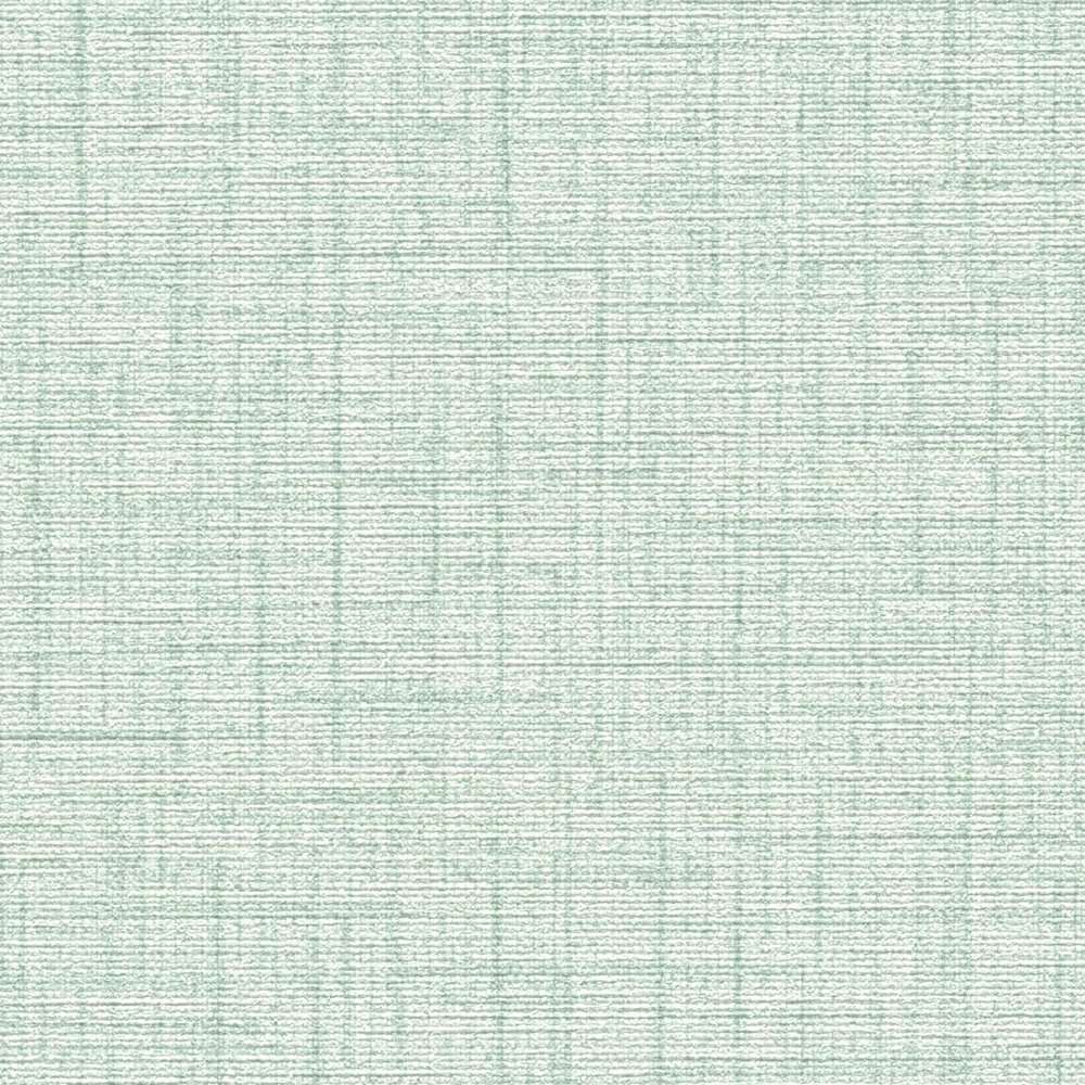 Piparmētru zaļas tapetes ar lina faktūru AS 379537 AS Creation