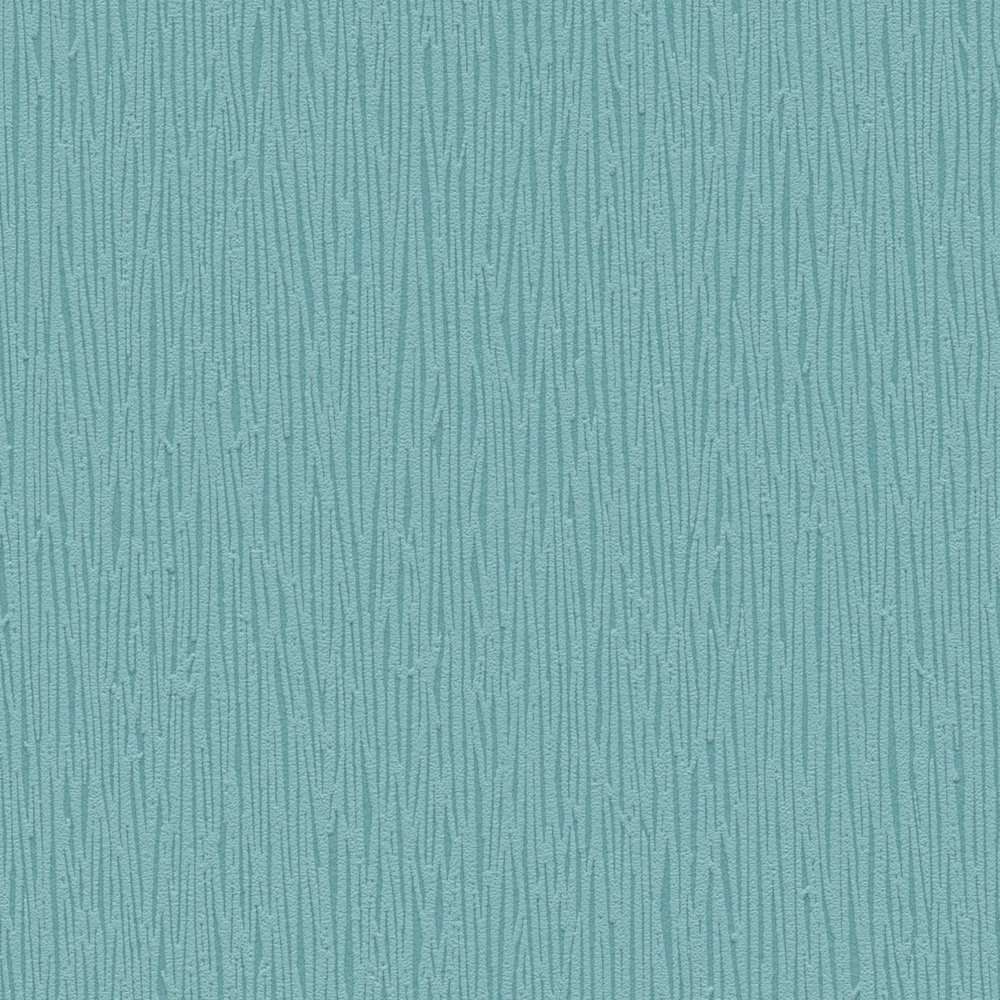 Flizelīna tapetes ar vienkrāsainas struktūras rakstu, tirkīza 379726 Tapetenshop.lv