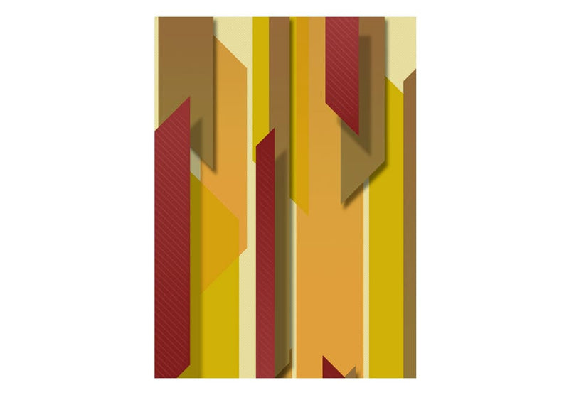 Tapetes - Abstrakcija sarkanā un dzeltenā krāsā - Zelta oktobris, 89402 G ART