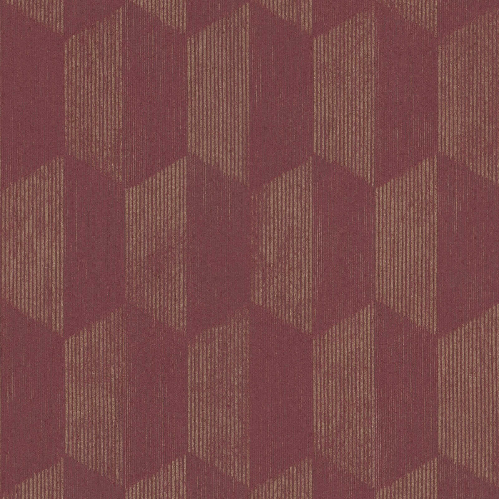 Tapetes ar 3D grafisku rakstu savvaļas brūklenes krāsā - 1361605 AS Creation