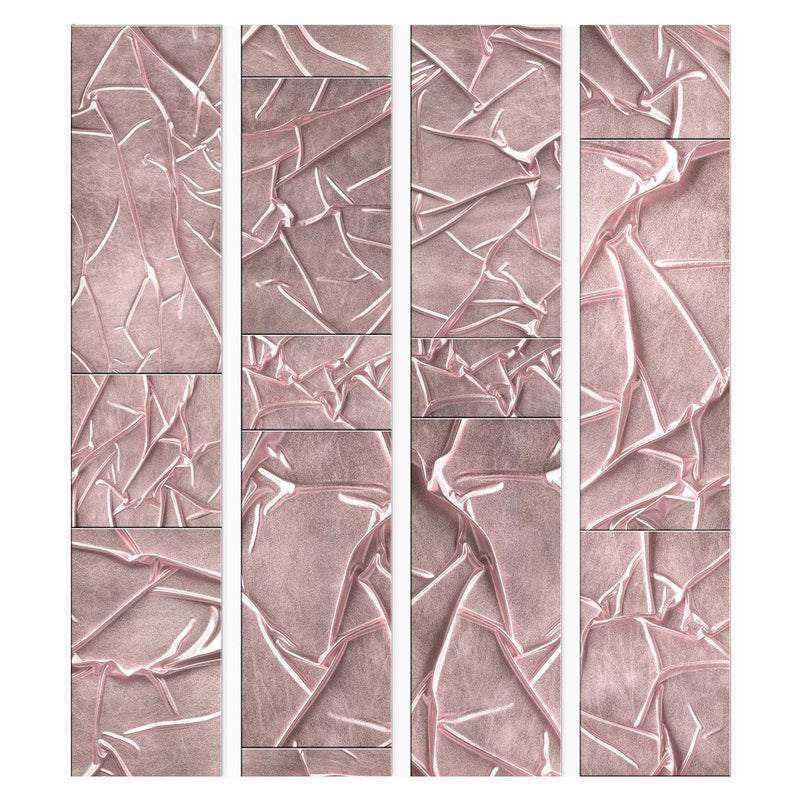 Tapetes ar abstrakta fonu rozā toņos - Satīna sapnis, 89634 G ART