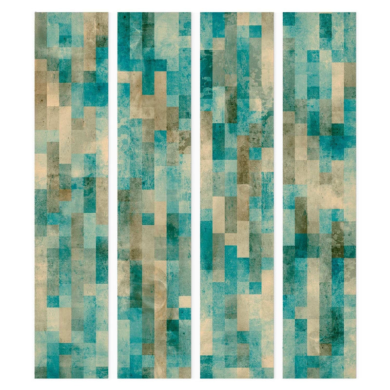Tapetes ar abstrakta rakstu tirkīzā/bēšā - Janvāra rīts, 89133 G ART