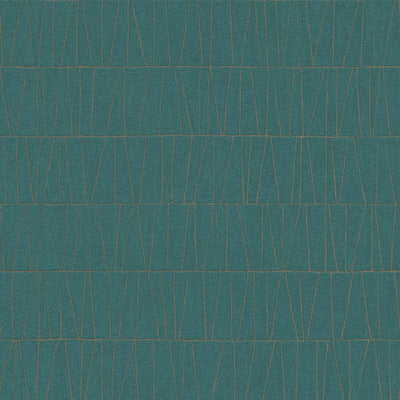 Tapetes ar abstraktām līnijām zilos toņos, 1403470 AS Creation