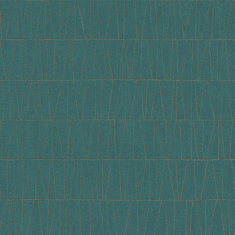 Tapetes ar abstraktām līnijām zilos toņos, 1403470 AS Creation
