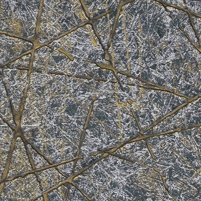 Tapetes ar abstraktu grafisku rakstu - melns, zelts, sudrabs - 1375136 AS Creation