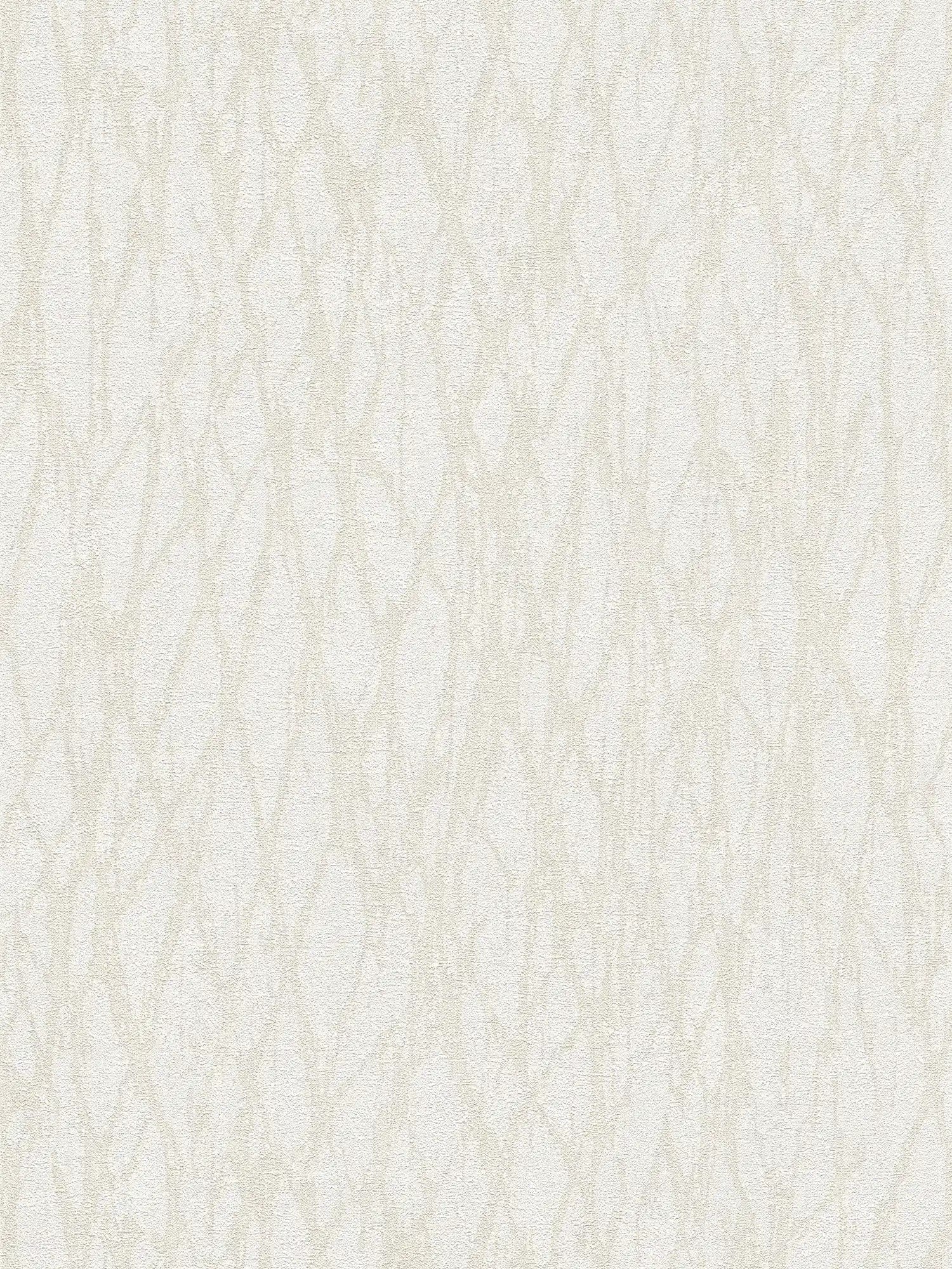 Tapetes istabai ar abstraktu līniju rakstu baltā krāsā, 395631 AS Creation