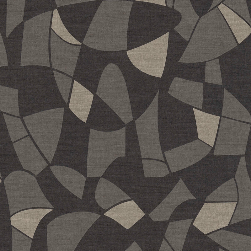 Tapetes ar abstraktu rakstu melnā krāsā, 1373426 AS Creation