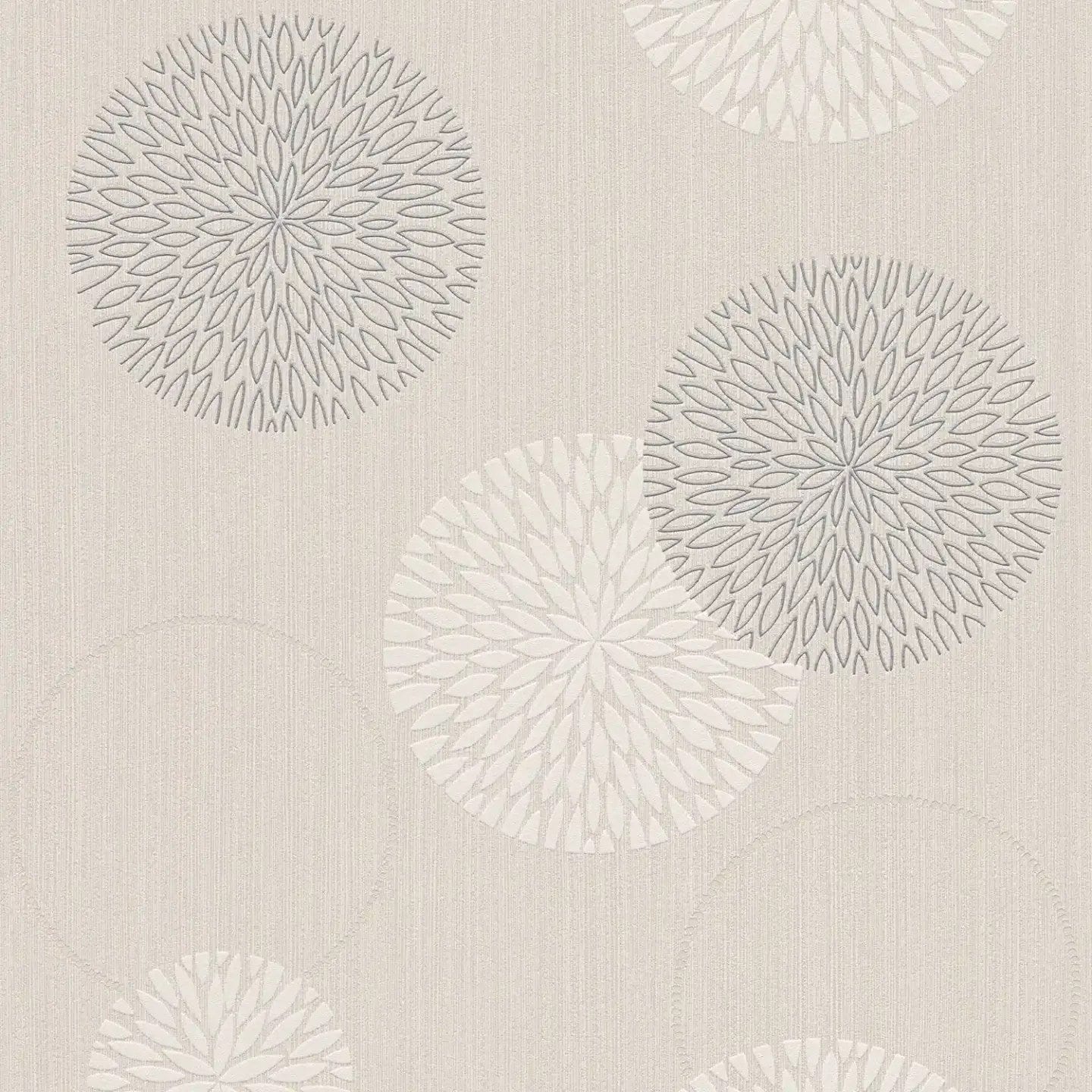 Tapetes ar abstraktu ziedu dizainu bēšā krāsā - 937912 AS Creation