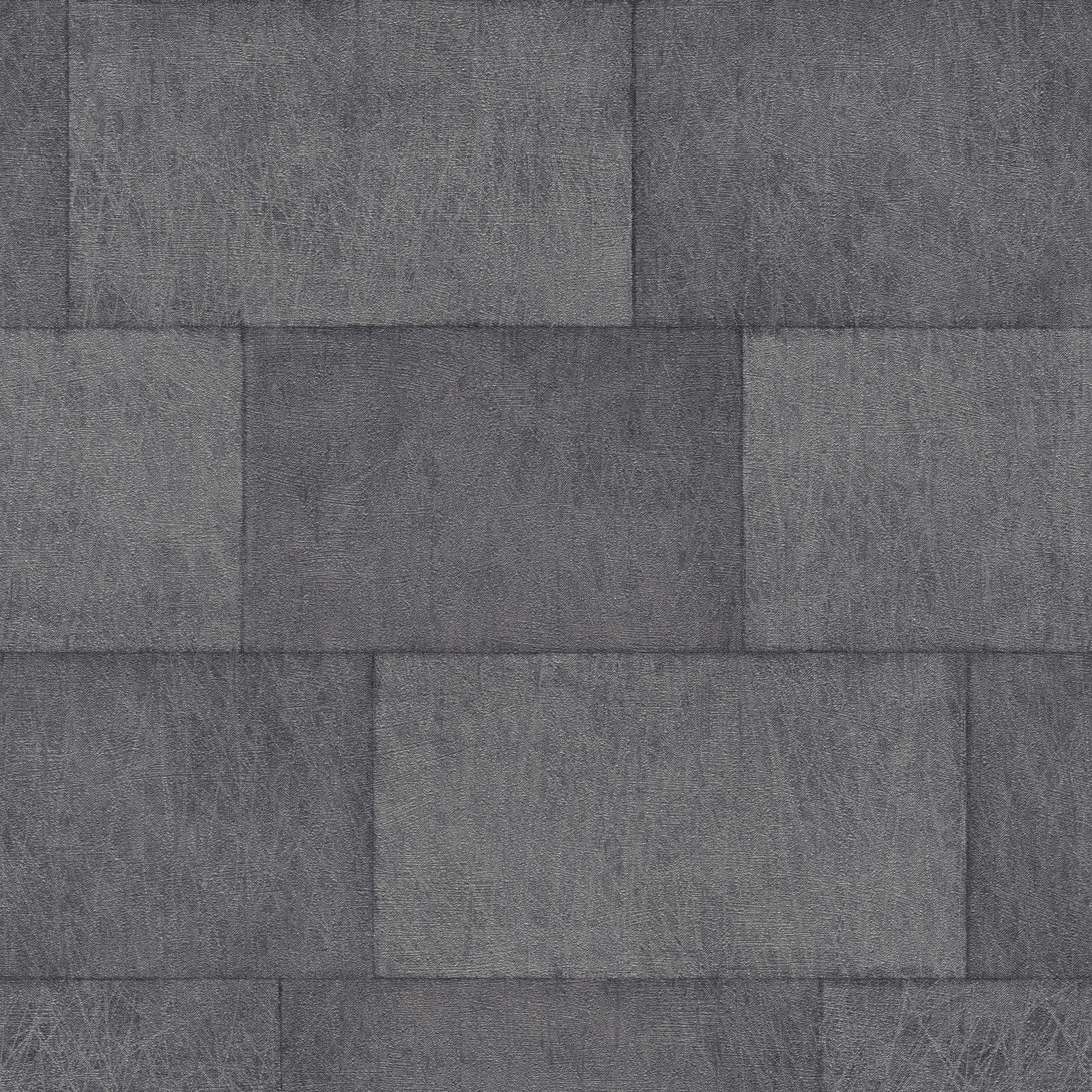 Tapetes ar akmens flīzes izskatu tumši pelēkā krāsā AS 382016  Tapetenshop.lv