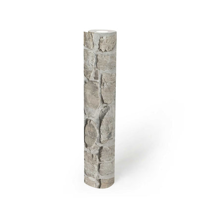 Tapetes ar akmens rakstu silti pelēkos tonos AS 363702 AS Creation