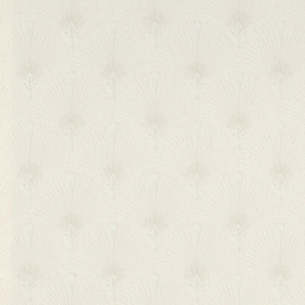 Tapetes ar Art Deco ornamentu: pāvu spalva krēmkrāsā, 1034614 Erismann